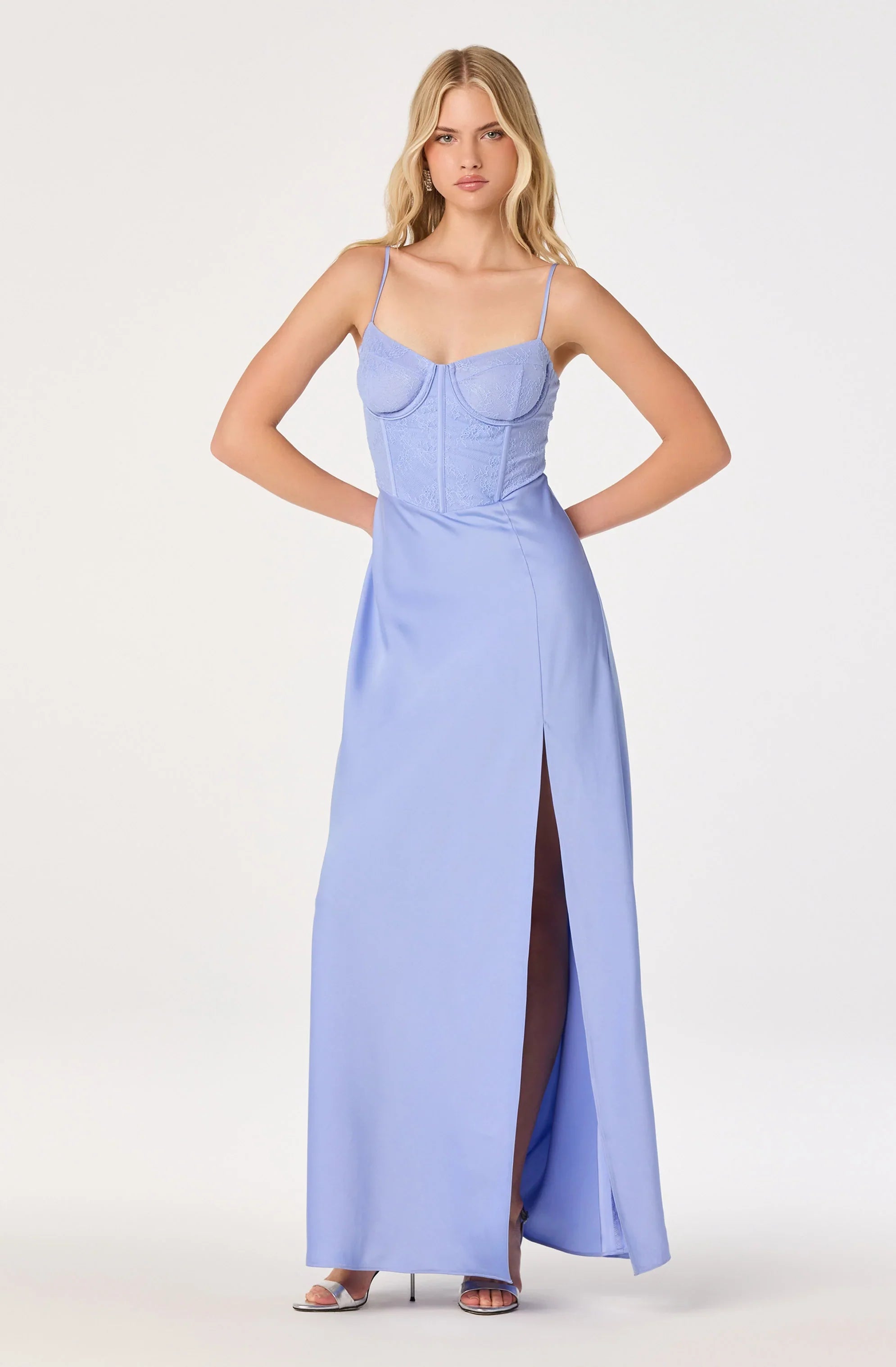 Inixyf Zinnia Lace Bustier Maxi Gown