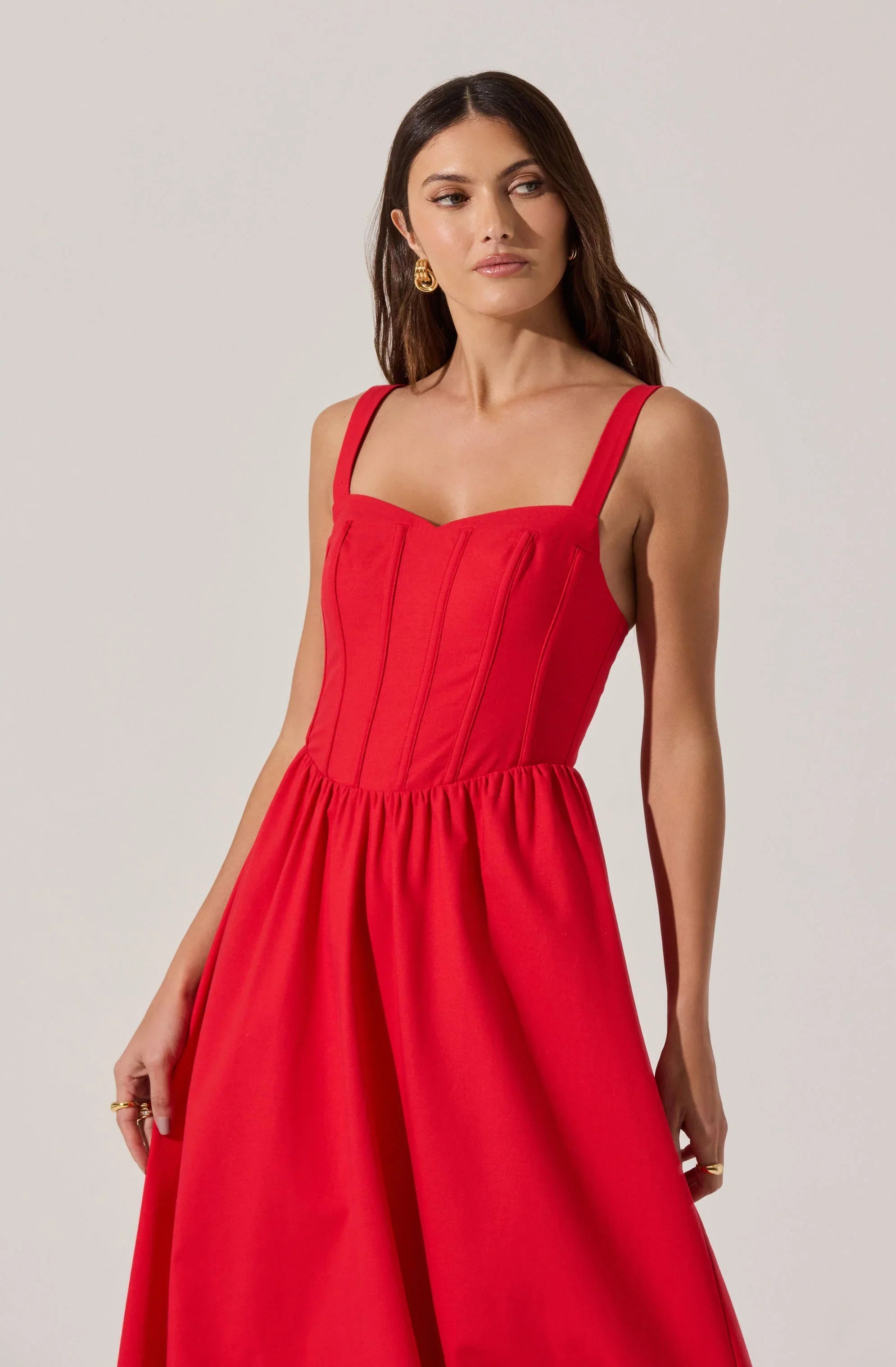 Lbruh Sweetheart Corset Linen Dress