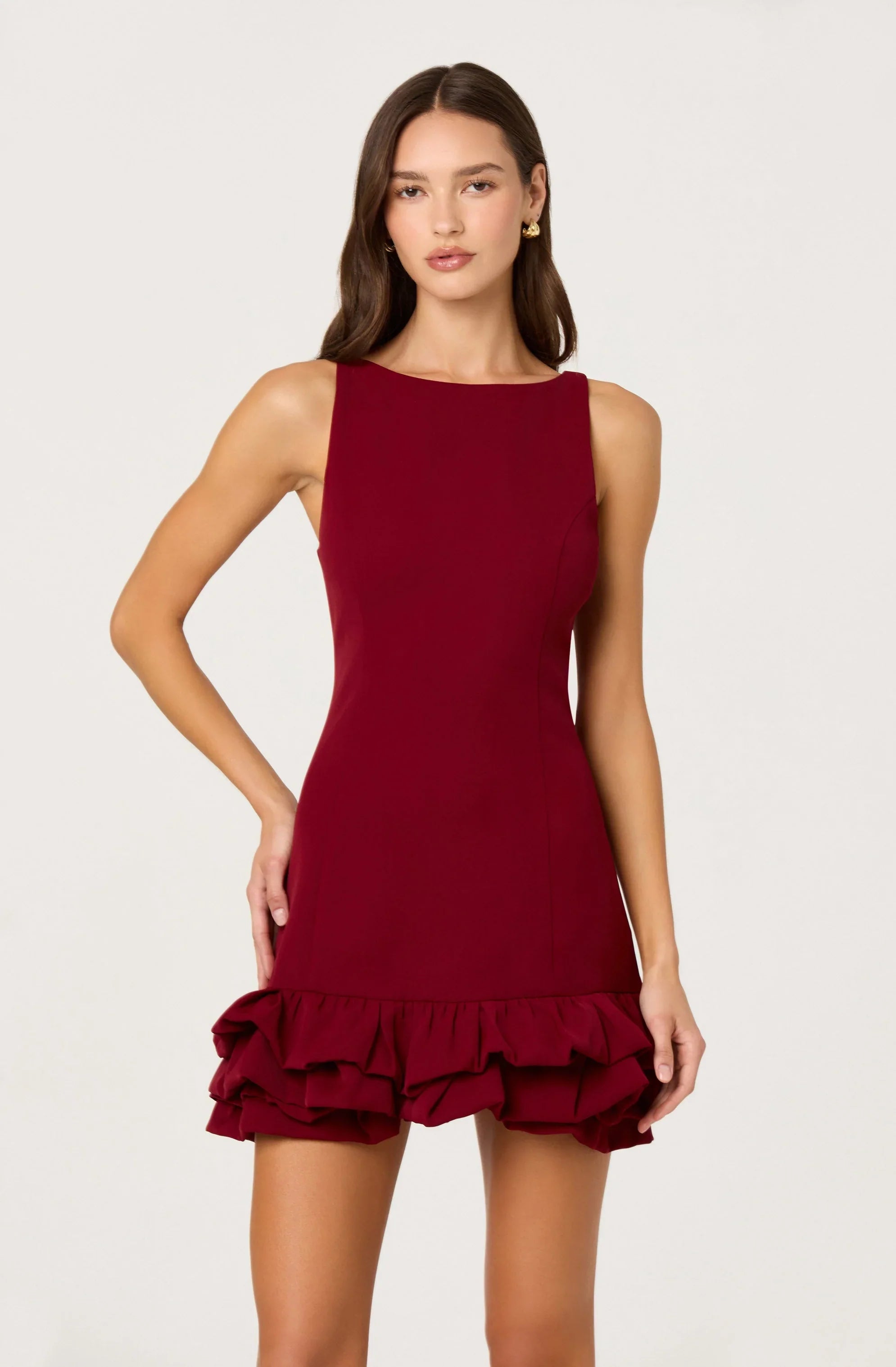 Lbruh Elexis Ruffle Hem Mini Dress