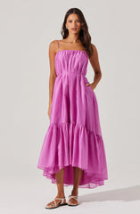 Lbruh Elisha Tiered High-Low Maxi Dress