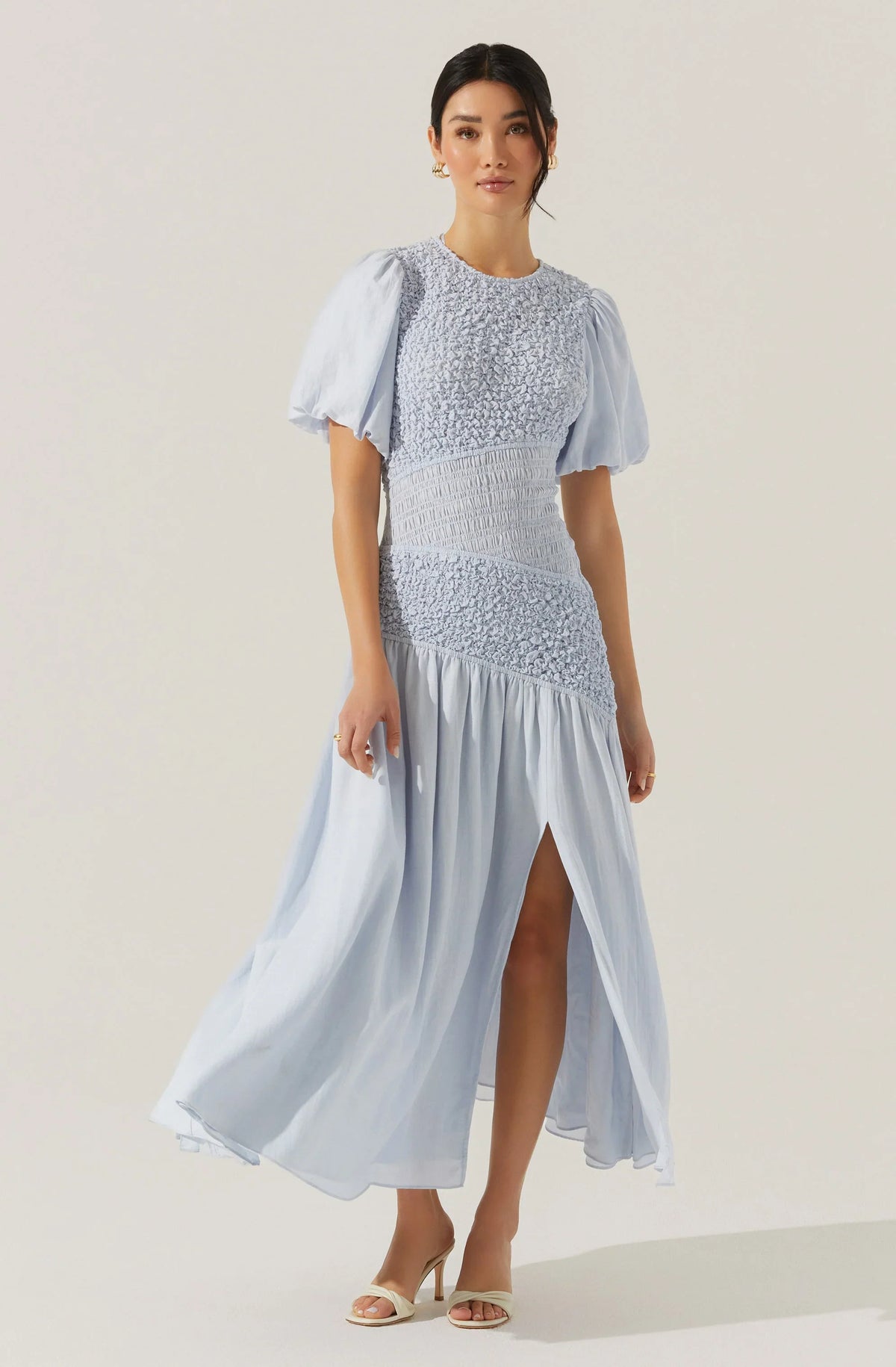 Lbruh Theoni Smocked Asymmetric Dress