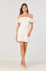 Lbruh Ruffle Strapless Off Shoulder Dress