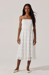Lbruh Floral Lace Midi Dress