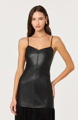 Lbruh Lezith Faux Leather Maxi Dress