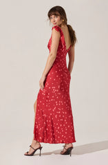 Lbruh Allexina Satin Cowl Neck Midi Dress