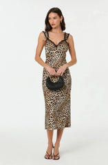 Lbruh Lace Trim Midi Slip Dress