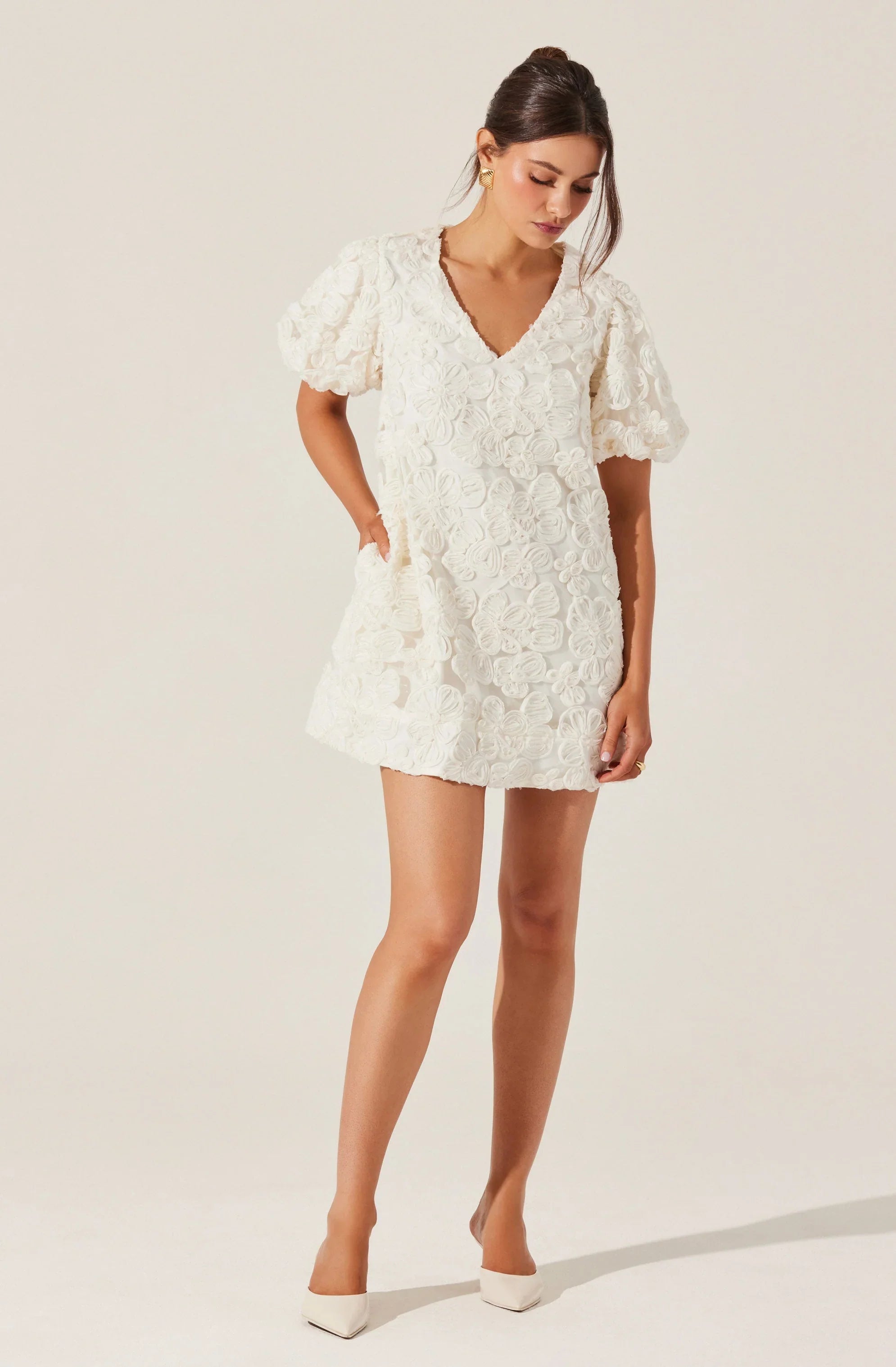 Lbruh Lakelyn Floral Embroidered Mini Dress