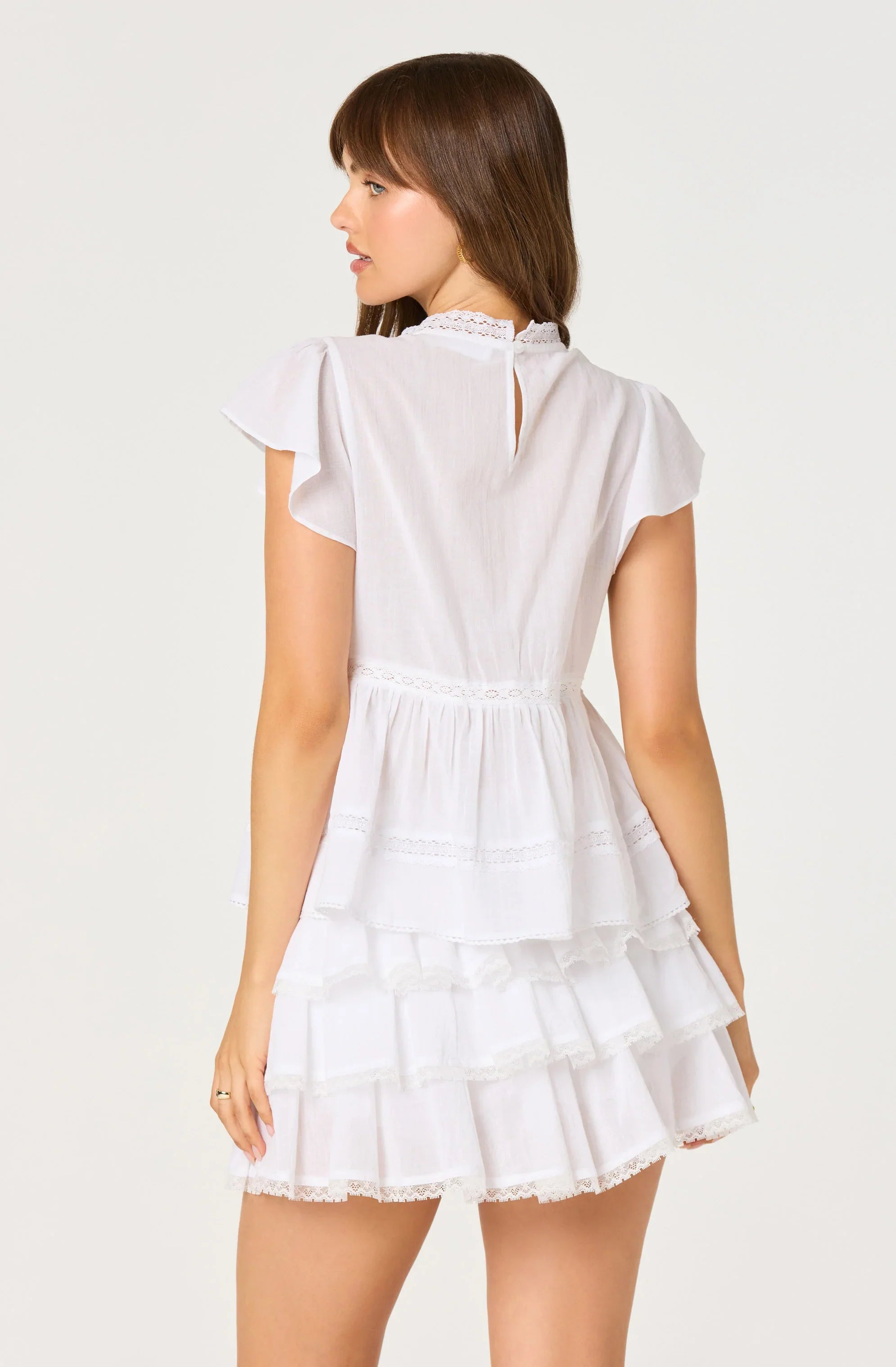 Inixyf Jenny Eyelet Flutter Sleeve Top