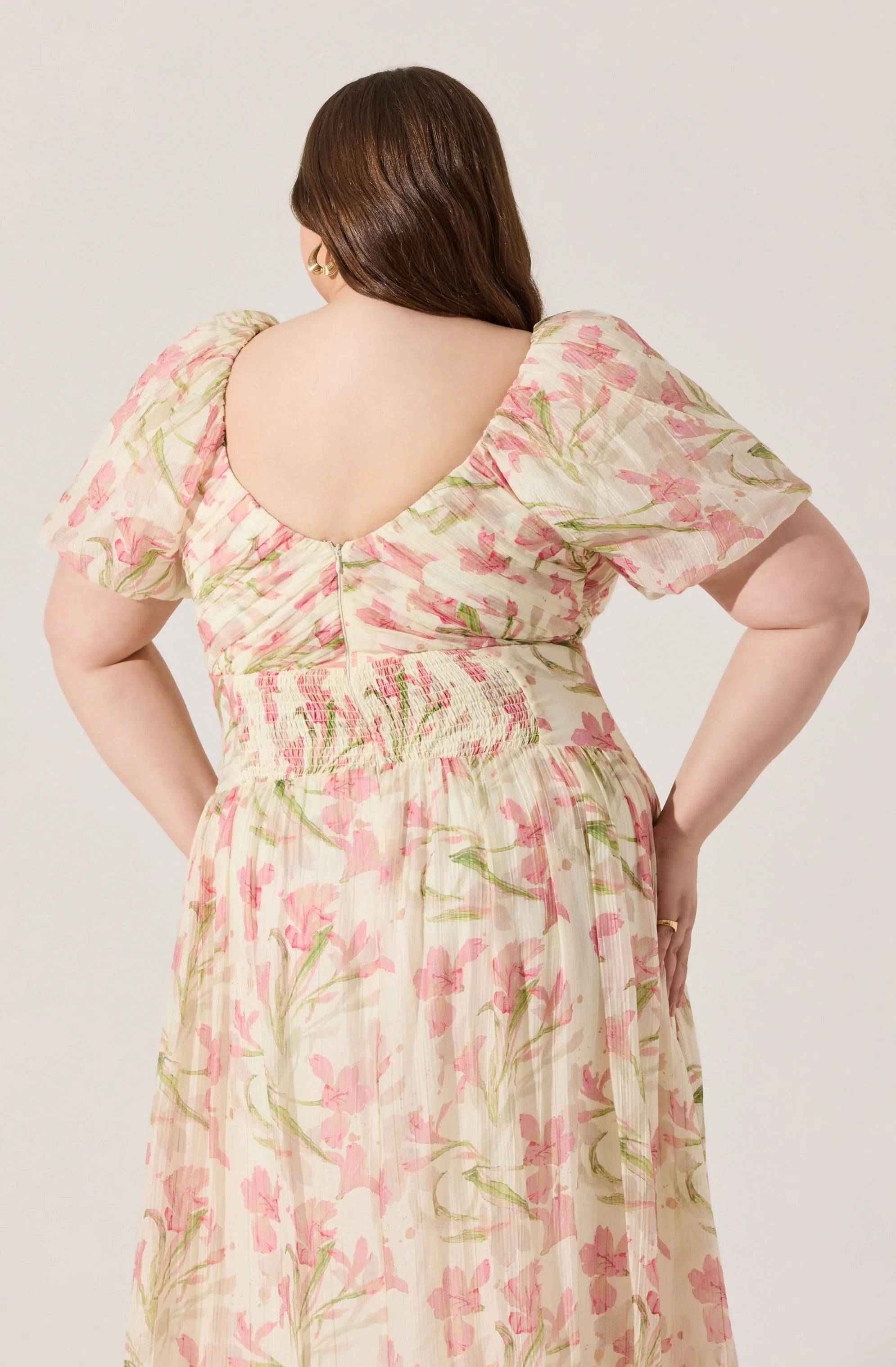 Lbruh Sasilia Floral Puff Sleeve Dress