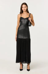 Lbruh Lezith Faux Leather Maxi Dress
