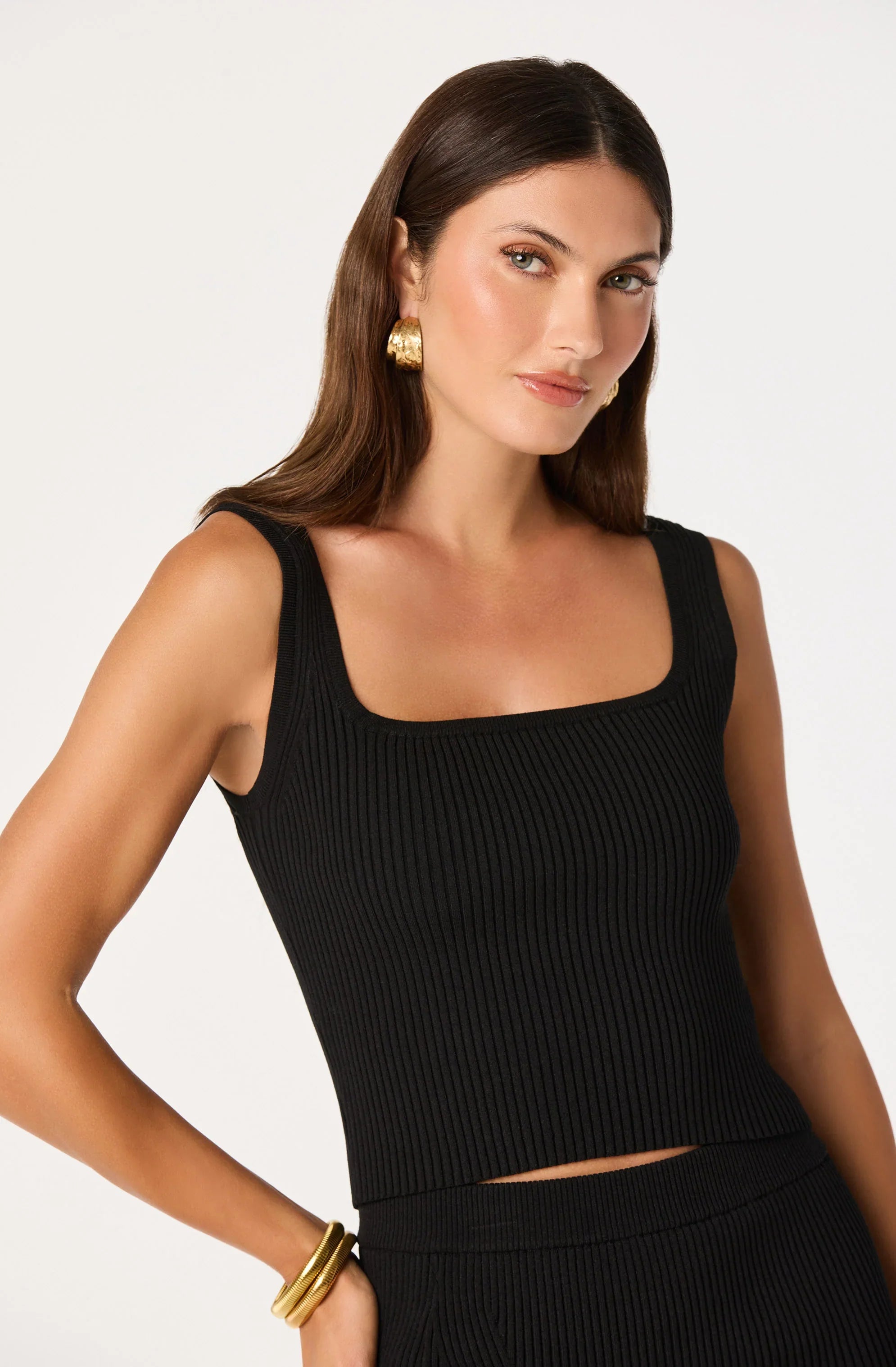Inixyf Halie Ribbed Knit Sweater Tank