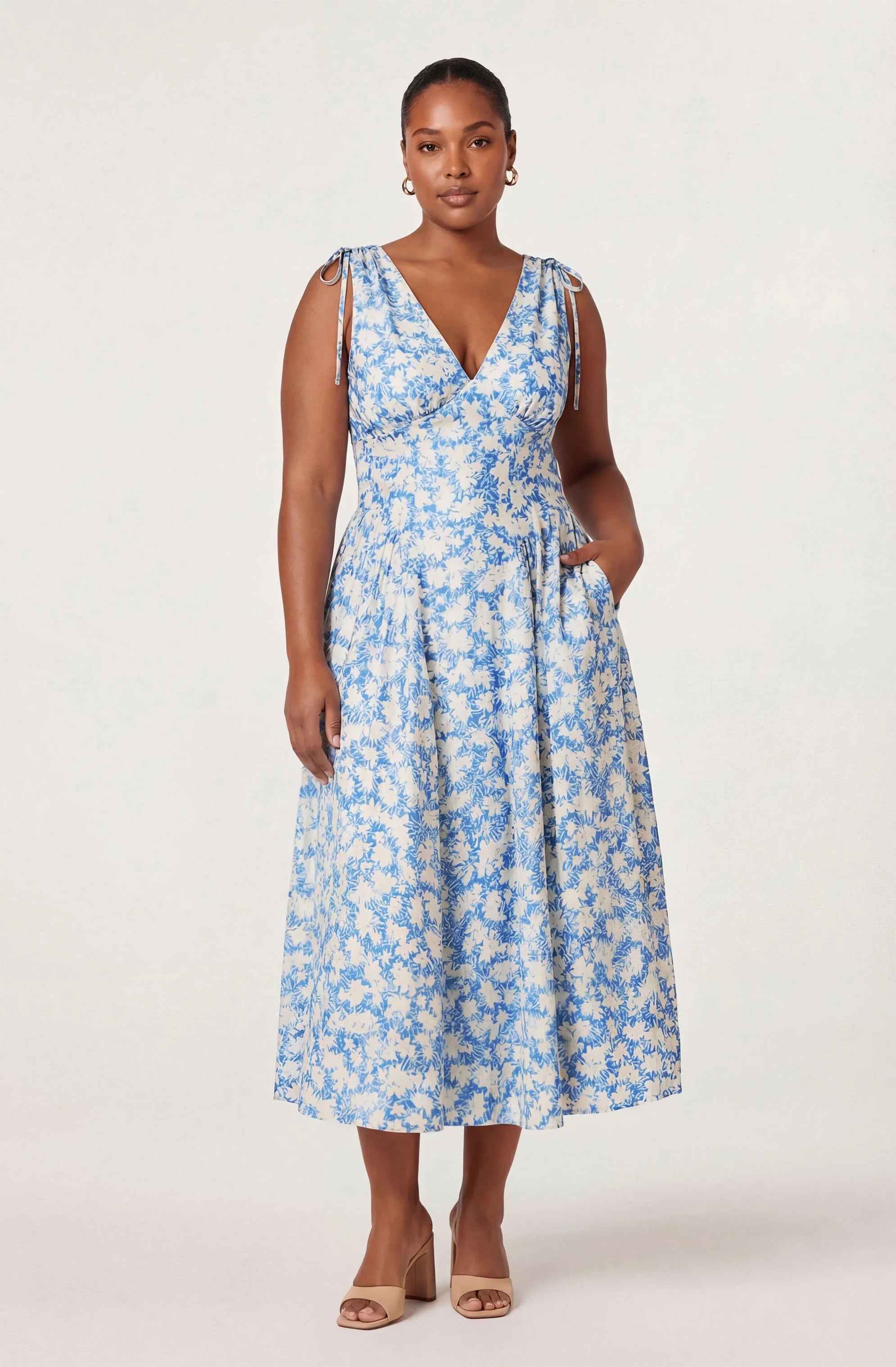 Inixyf Emmery Floral Wrap Midi Dress