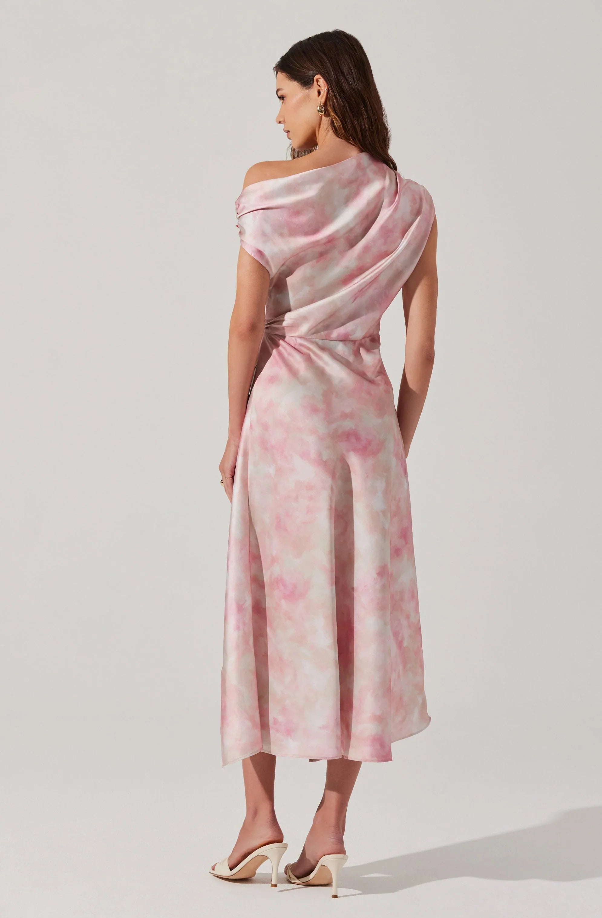 Lbruh Mairyn Tie Dye Satin Midi Dress