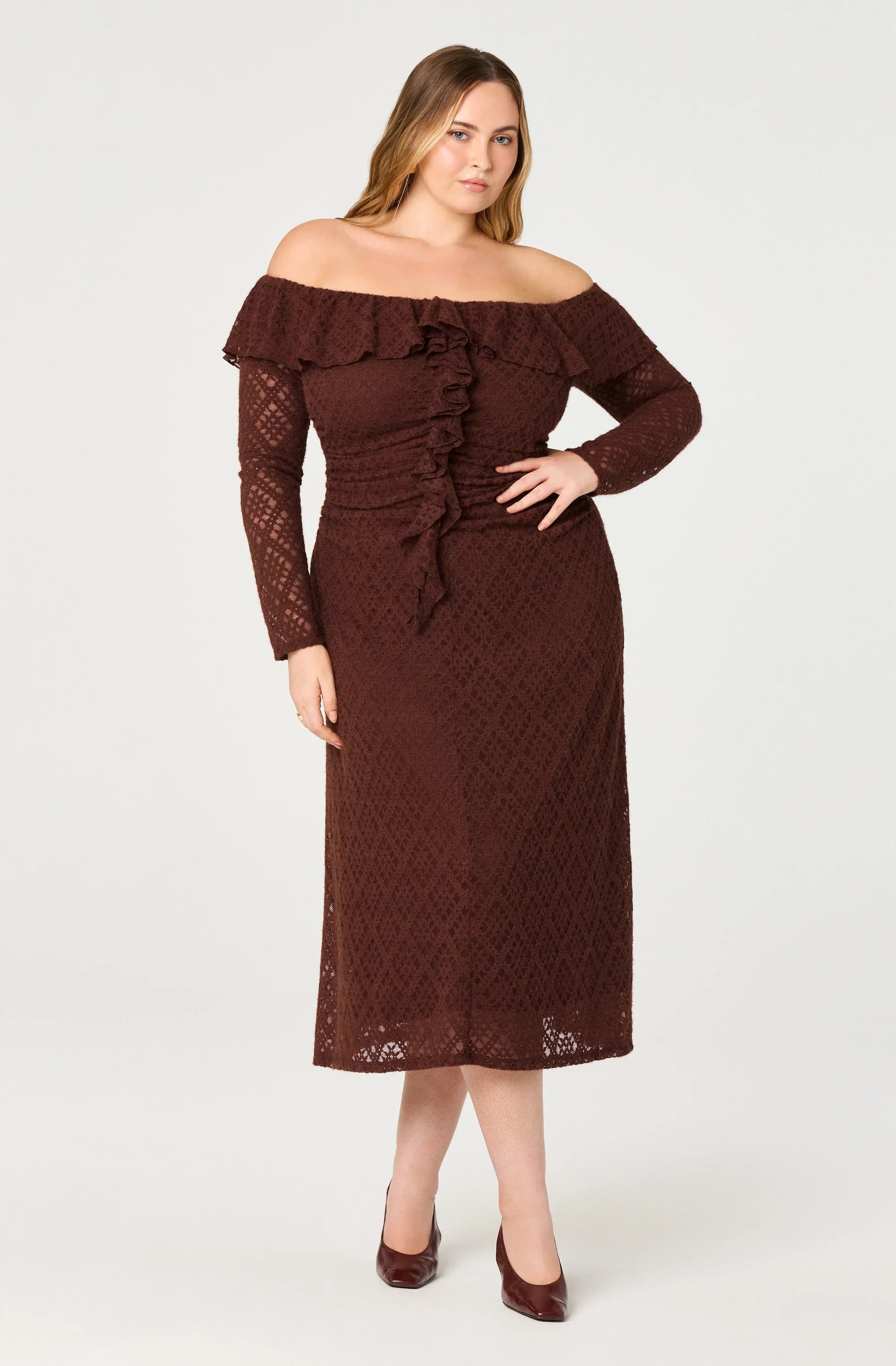 Lbruh Dorian Ruffle Off Shoulder Dress