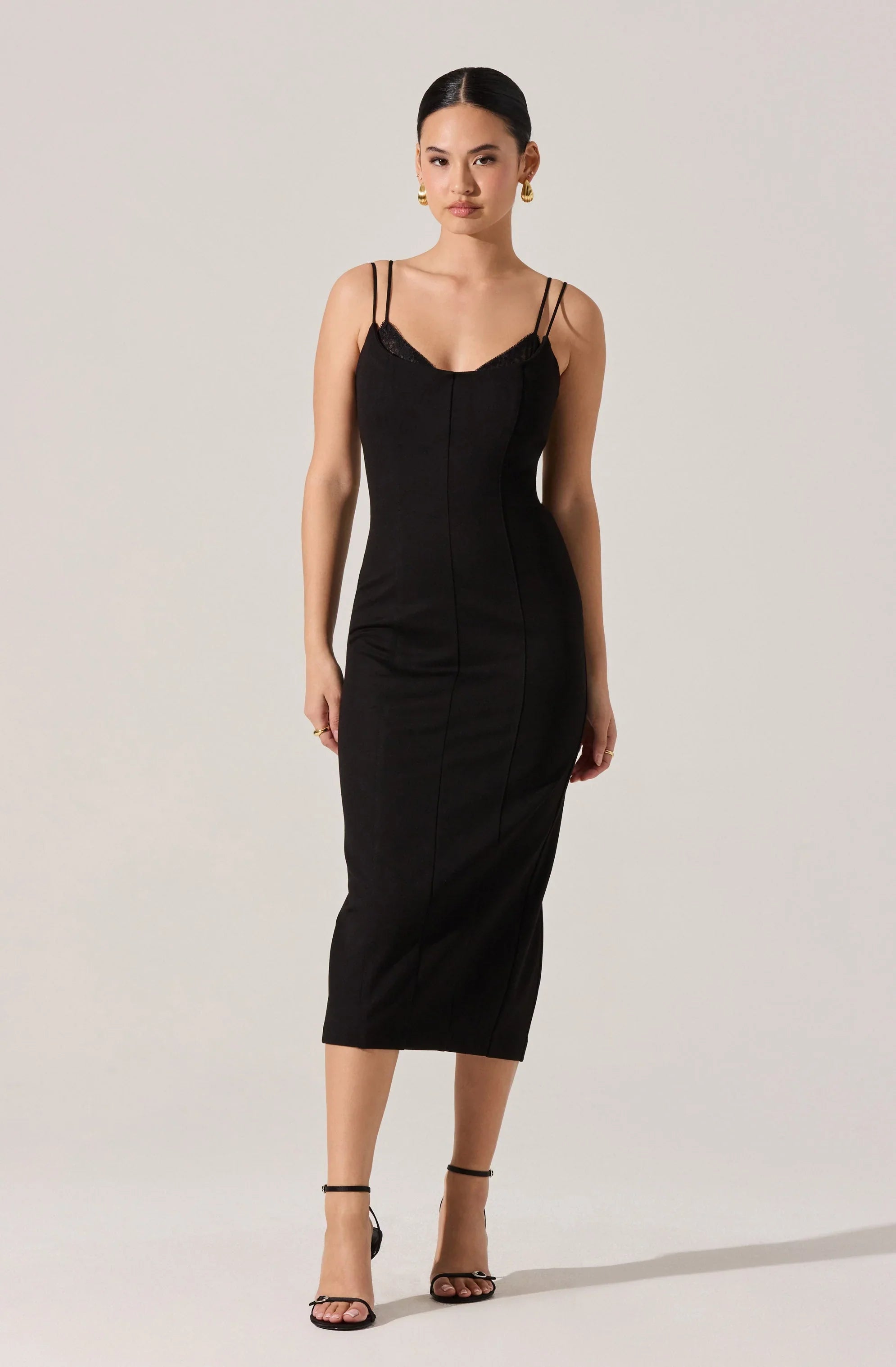Lbruh Allura Peekaboo Lace Midi Dress