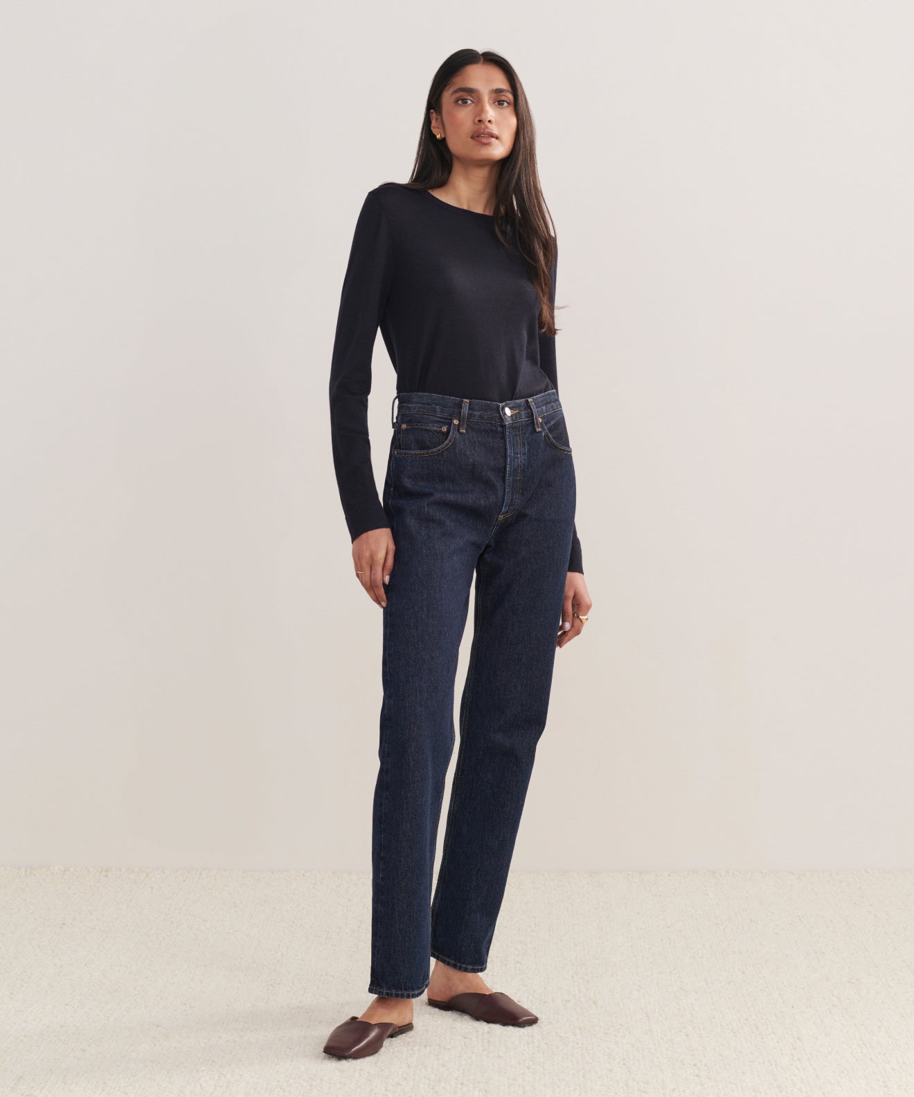 90's Pinch Waist Long Jean