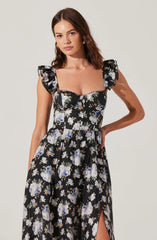Lbruh Wedelia Floral Bustier Midi Dress