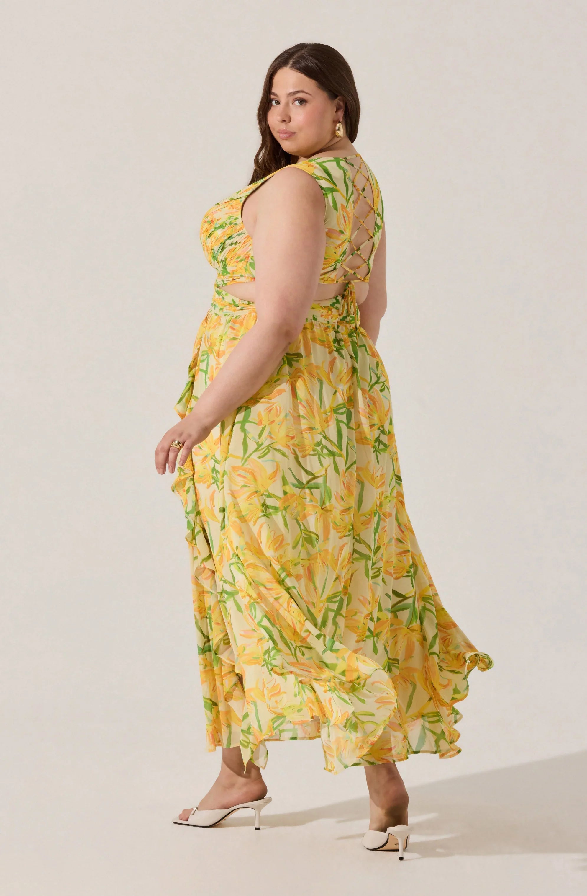 Lbruh Noya Floral Cutout Maxi Dress