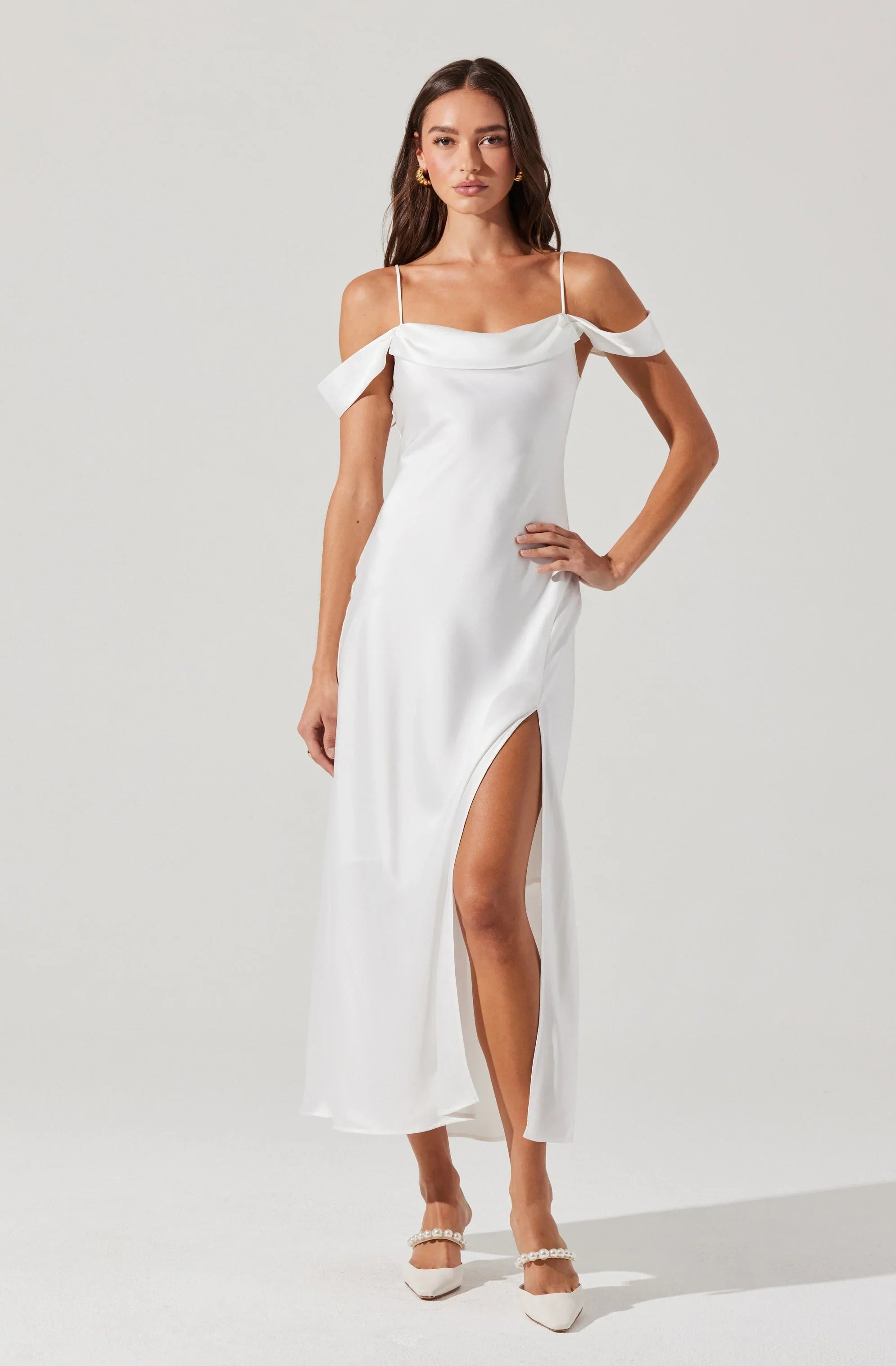 Lbruh Kitura Cold Shoulder Maxi Dress