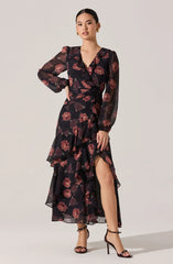 Lbruh Corrina Floral Ruffle Maxi Dress