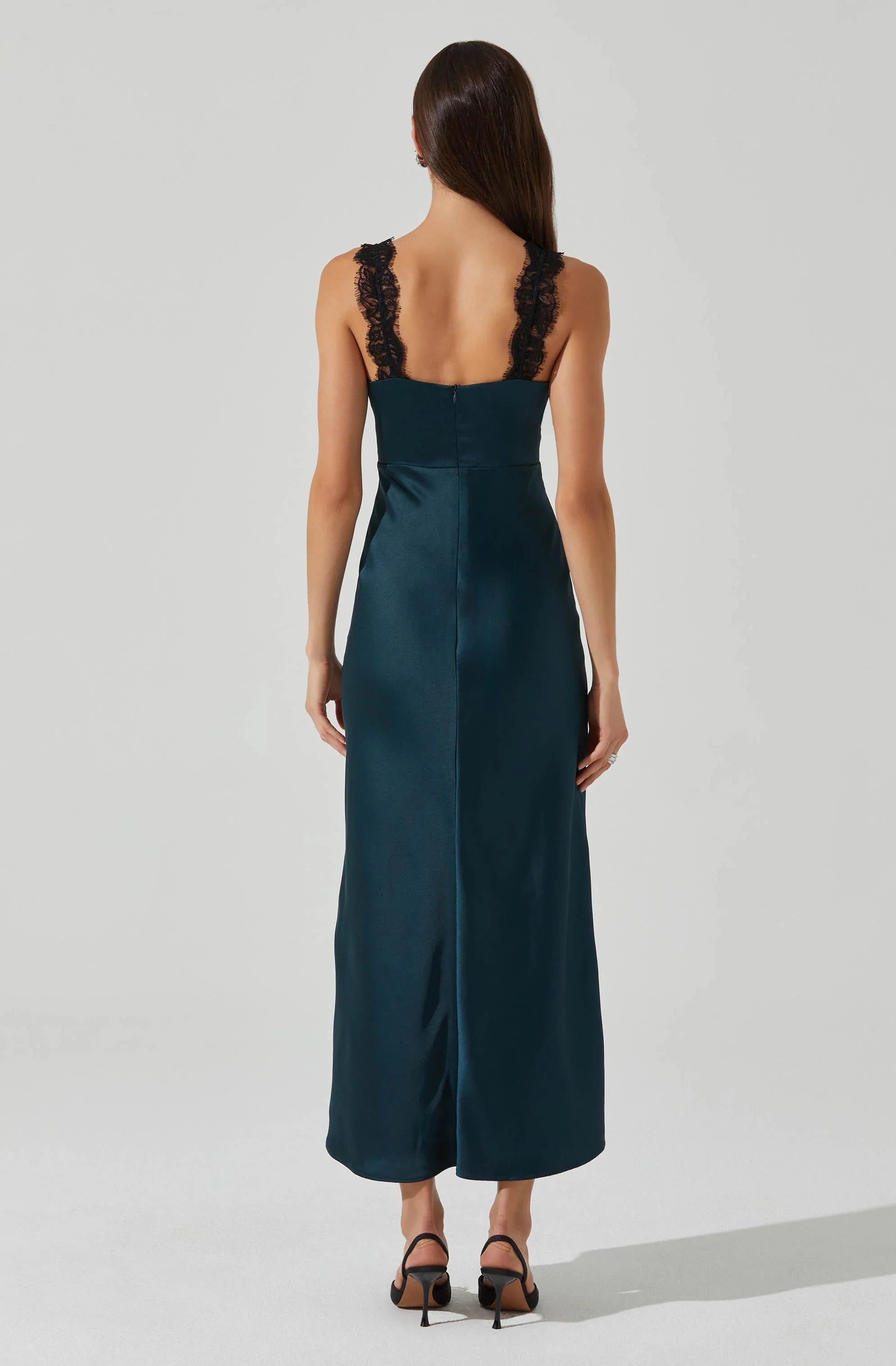 Lbruh Eirene Satin Lace Trim Dress