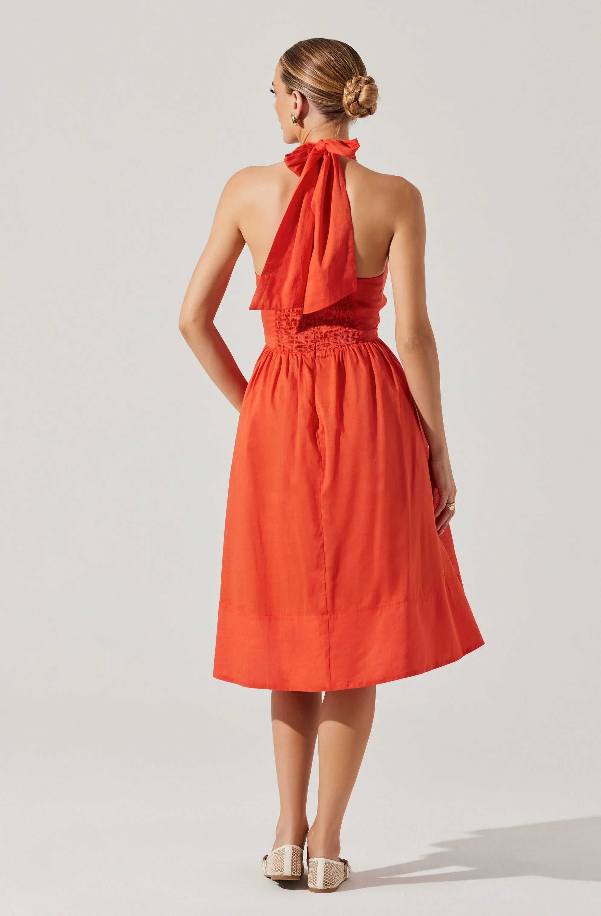 Lbruh Kalia Crossover Halter Mini Dress