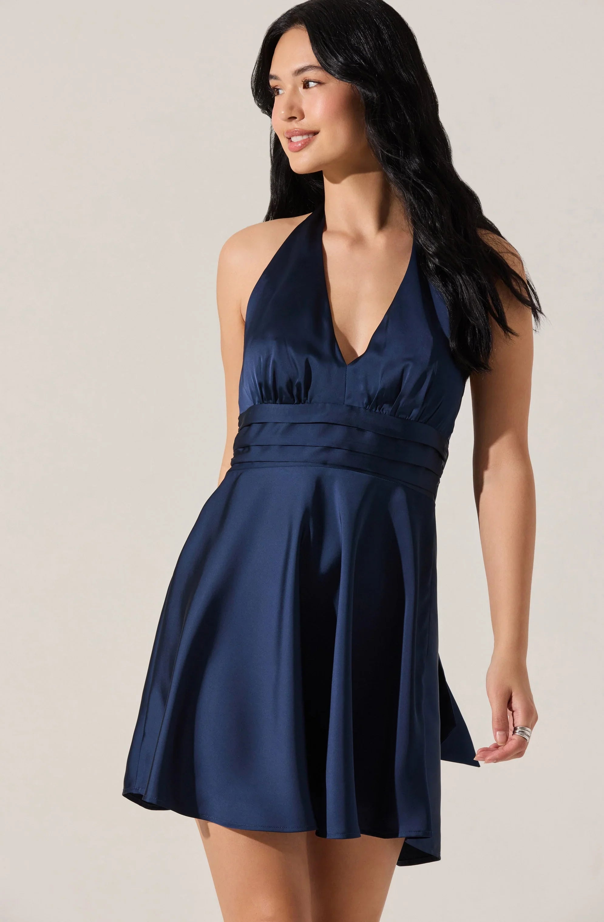 Lbruh Mielle Satin Halter Mini Dress