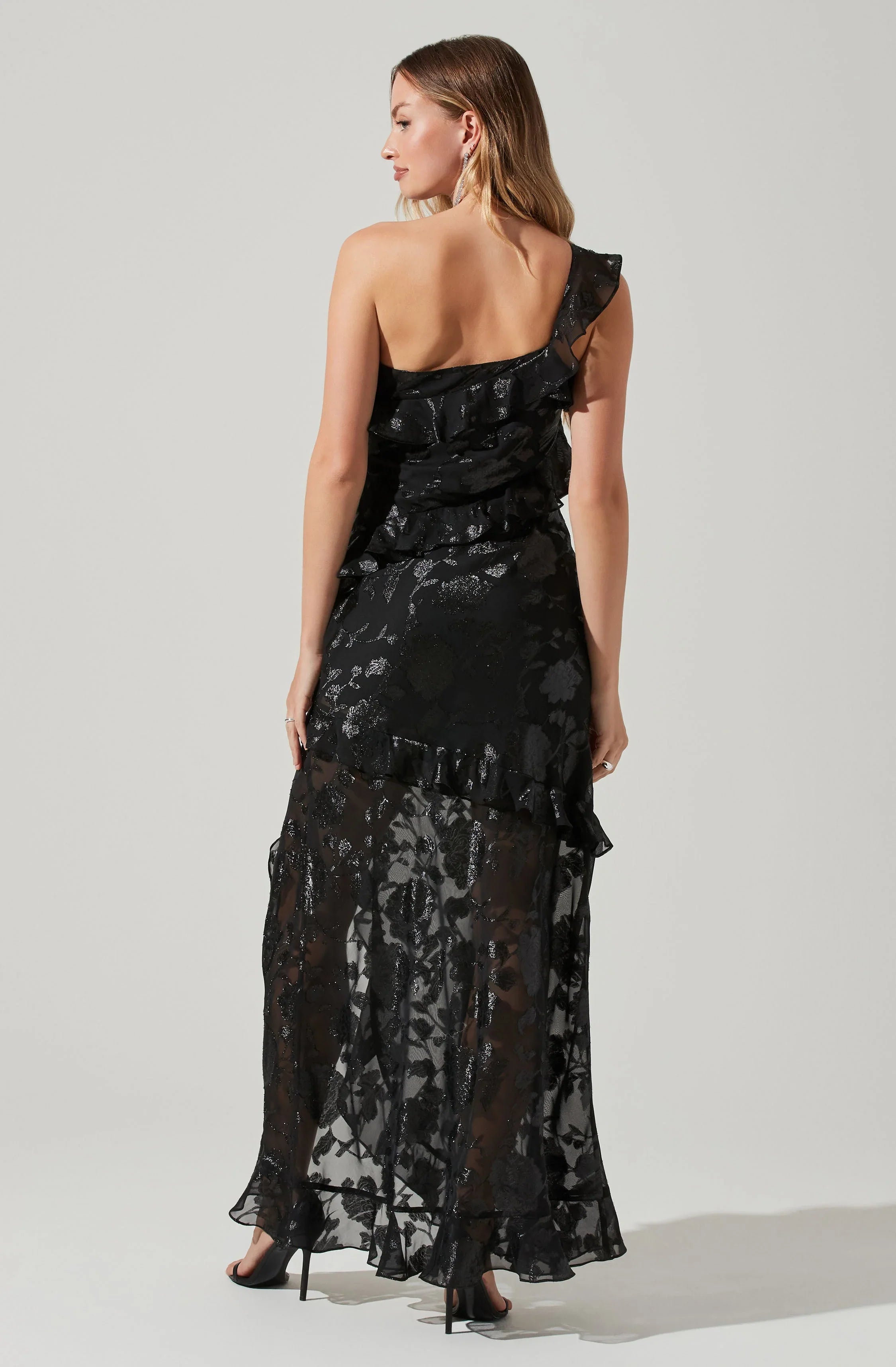 Lbruh Andrea One Shoulder Floral Maxi Dress