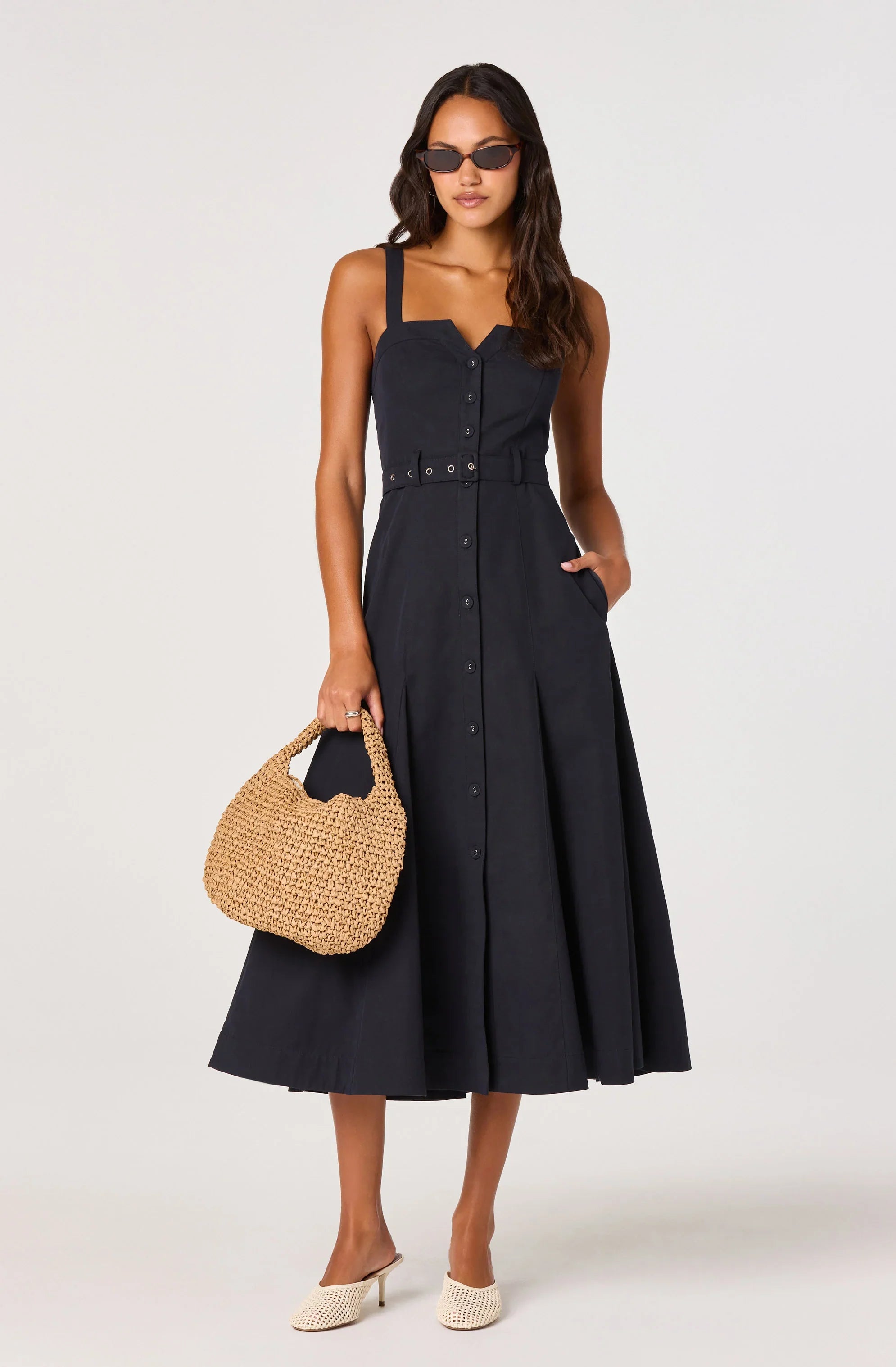 Inixyf McKinley Button-Front Midi Dress
