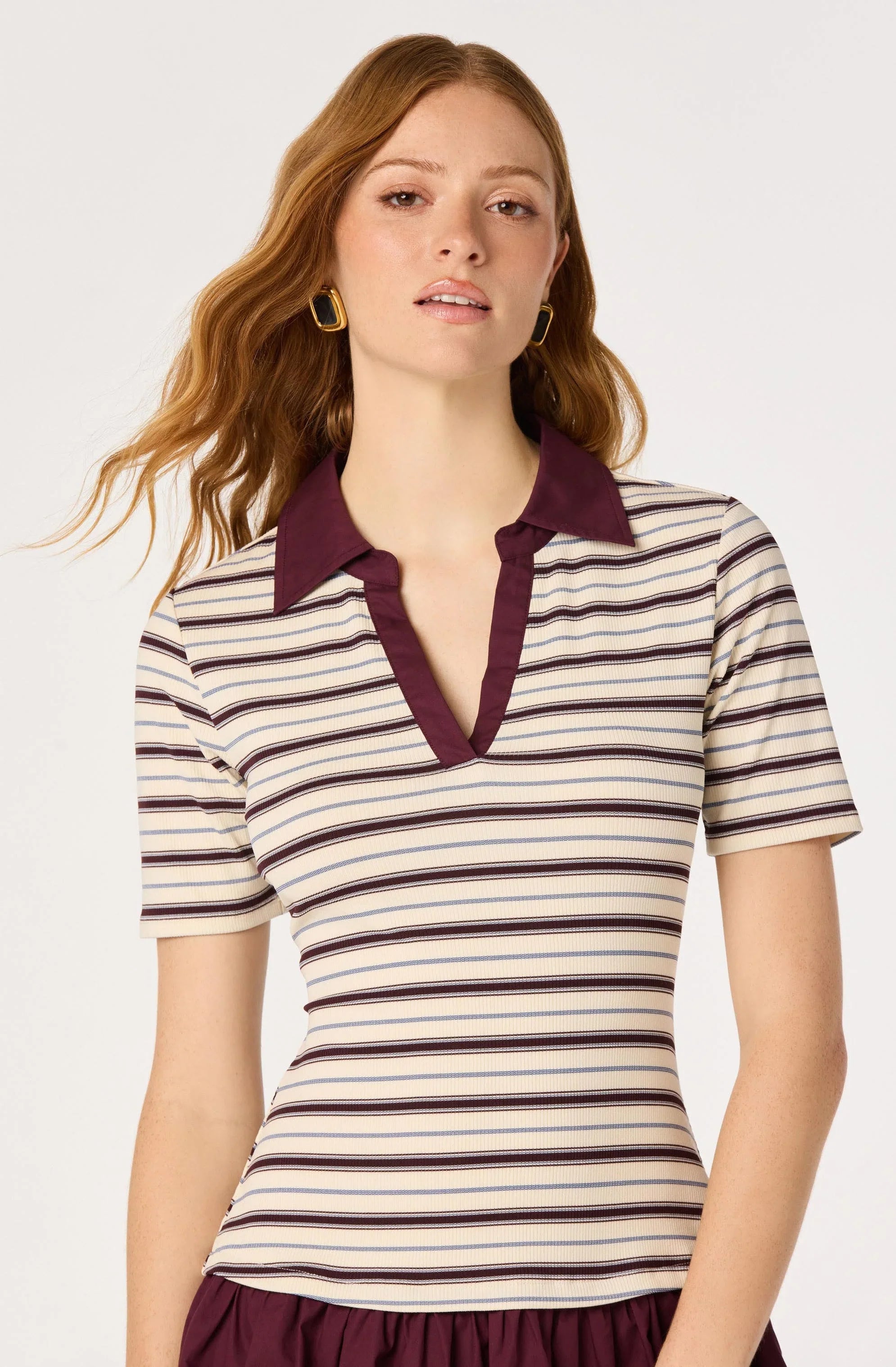 Inixyf Emmalee Mixed Media Polo Dress