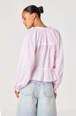 Inixyf Jessalyn Striped Peasant Top