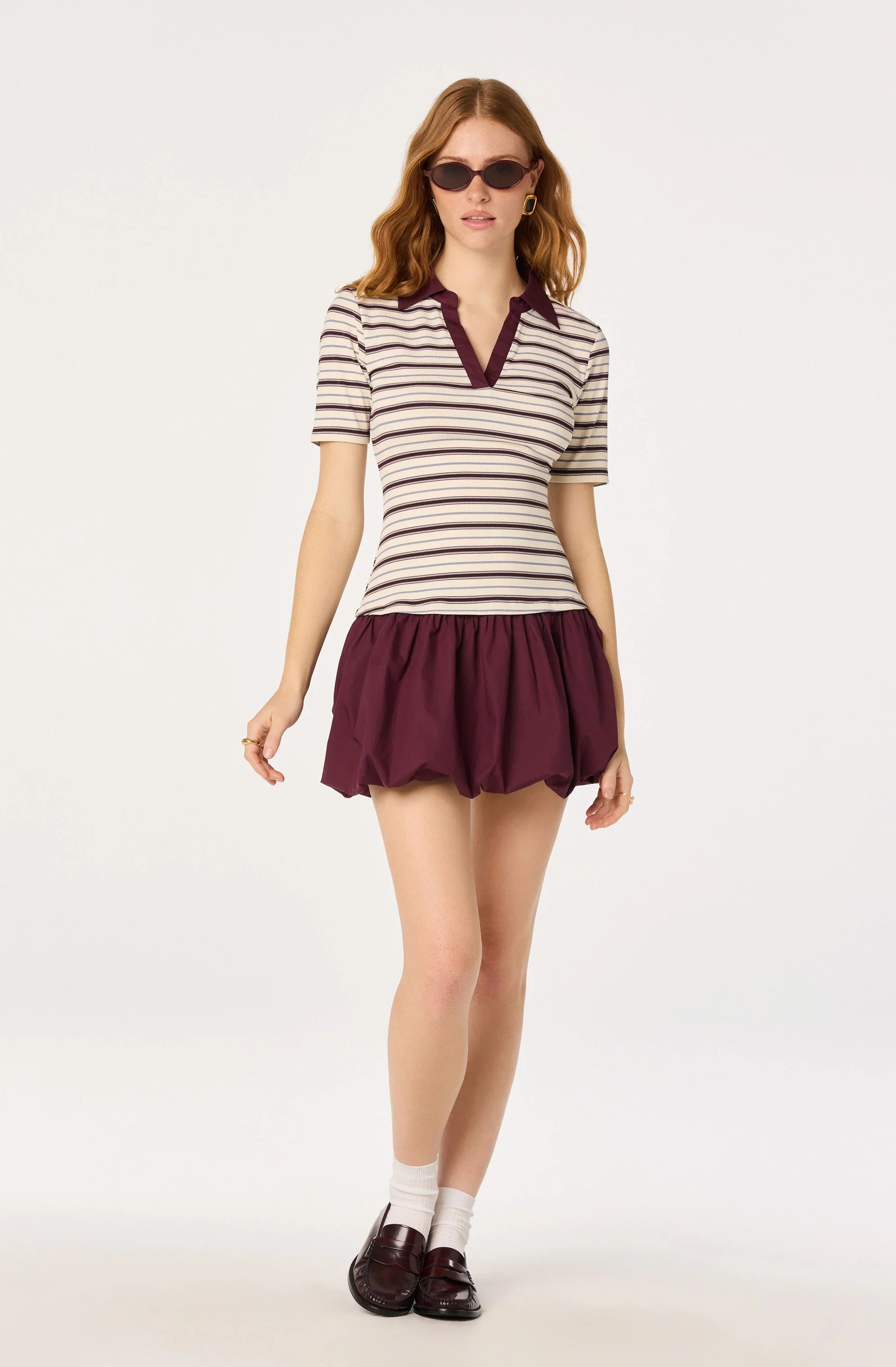 Inixyf Emmalee Mixed Media Polo Dress