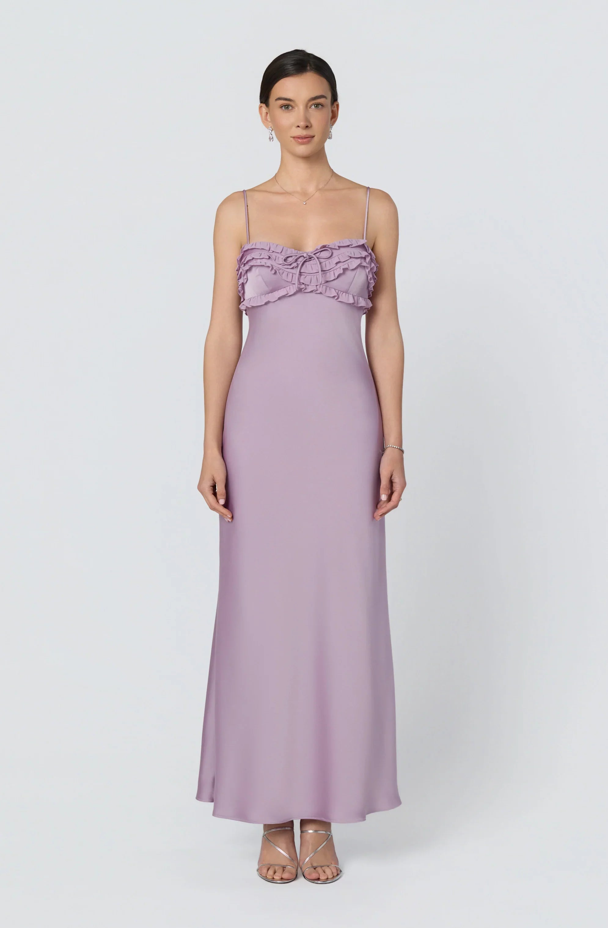 Inixyf Jade Ruffle Trim Maxi Dress