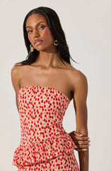 Lbruh Asymmetrical Tiered Ruffle Midi Dress