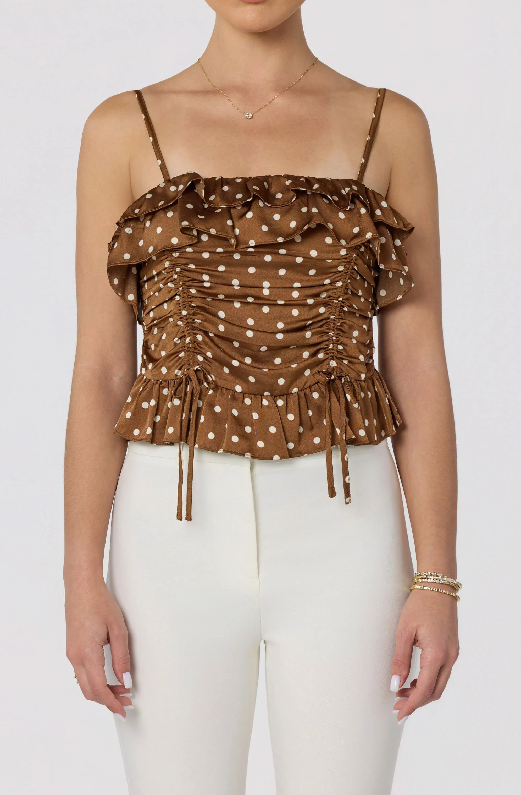 Inixyf Brynn Ruched Peplum Top