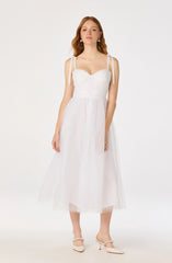 Inixyf Karyme Polka Dot Tulle Midi Dress
