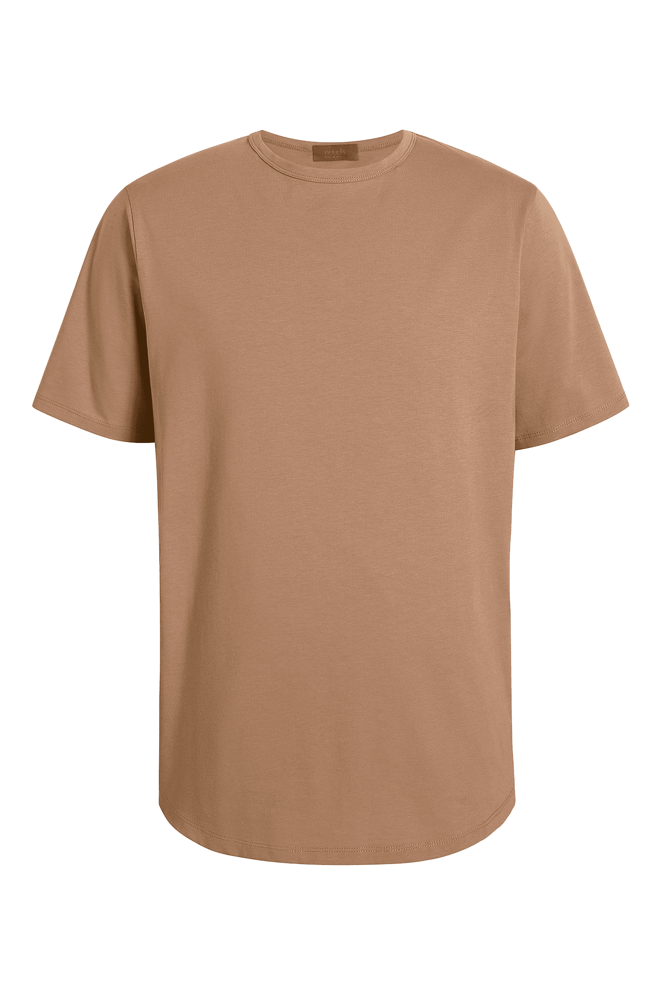 Short Sleeve Curved Hem T-Shirt | Cinnamon