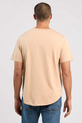 Short Sleeve Curved Hem T-Shirt | Sand