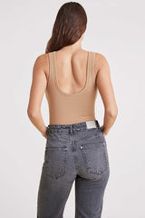 Seamless Scoop Tank Bodysuit | Cinnamon