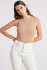 Ribbed Crewneck Tank Bodysuit