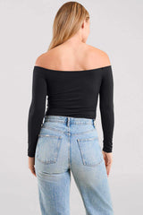 Off The Shoulder Bodysuit | Black