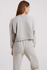 Cropped Crewneck Sweatshirt | Heather Grey