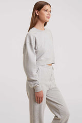 Cropped Crewneck Sweatshirt | Heather Grey