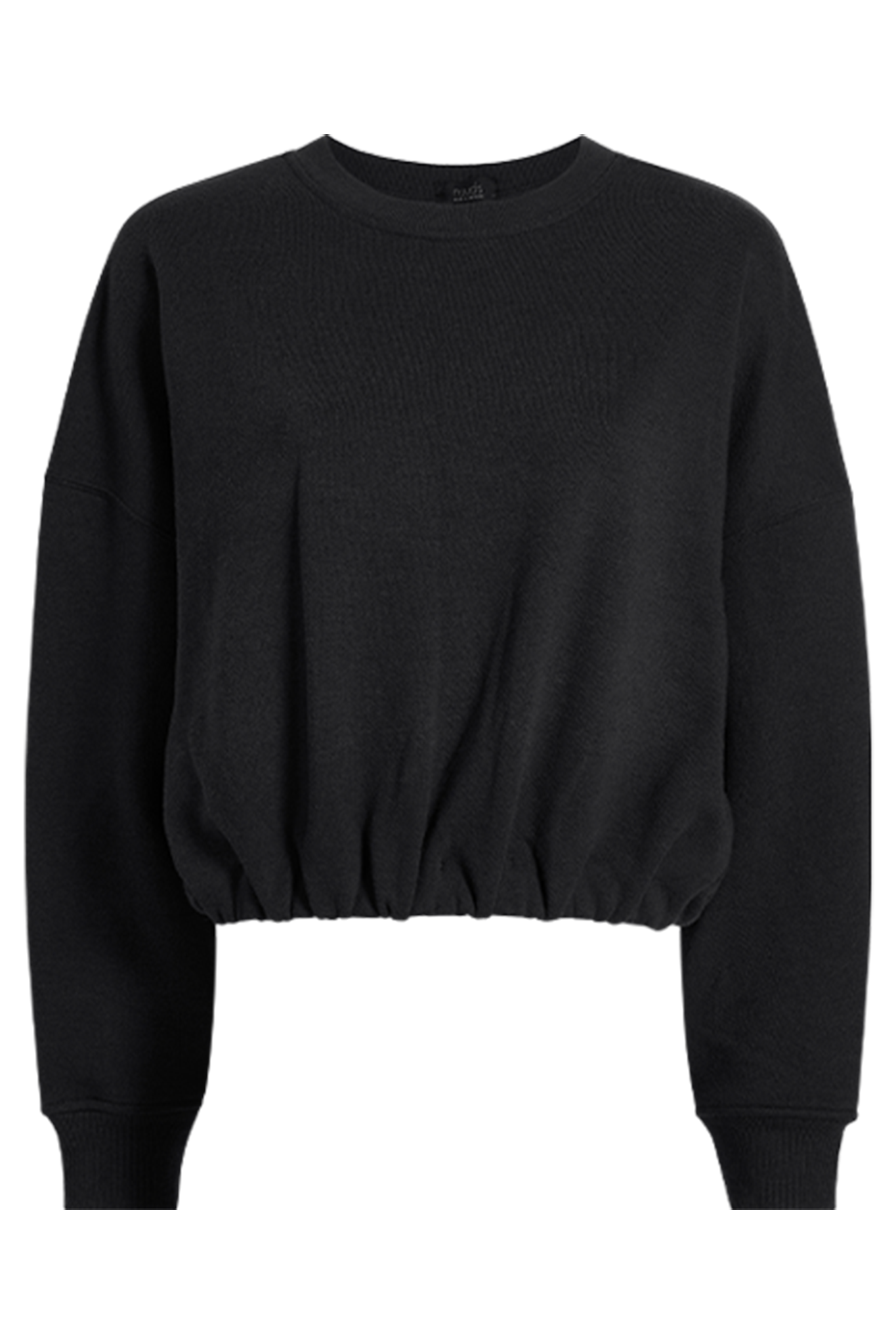 Vintage Fleece Cinch Waist Sweatshirt | Black