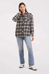 Boyfriend Flannel | Black/Bone