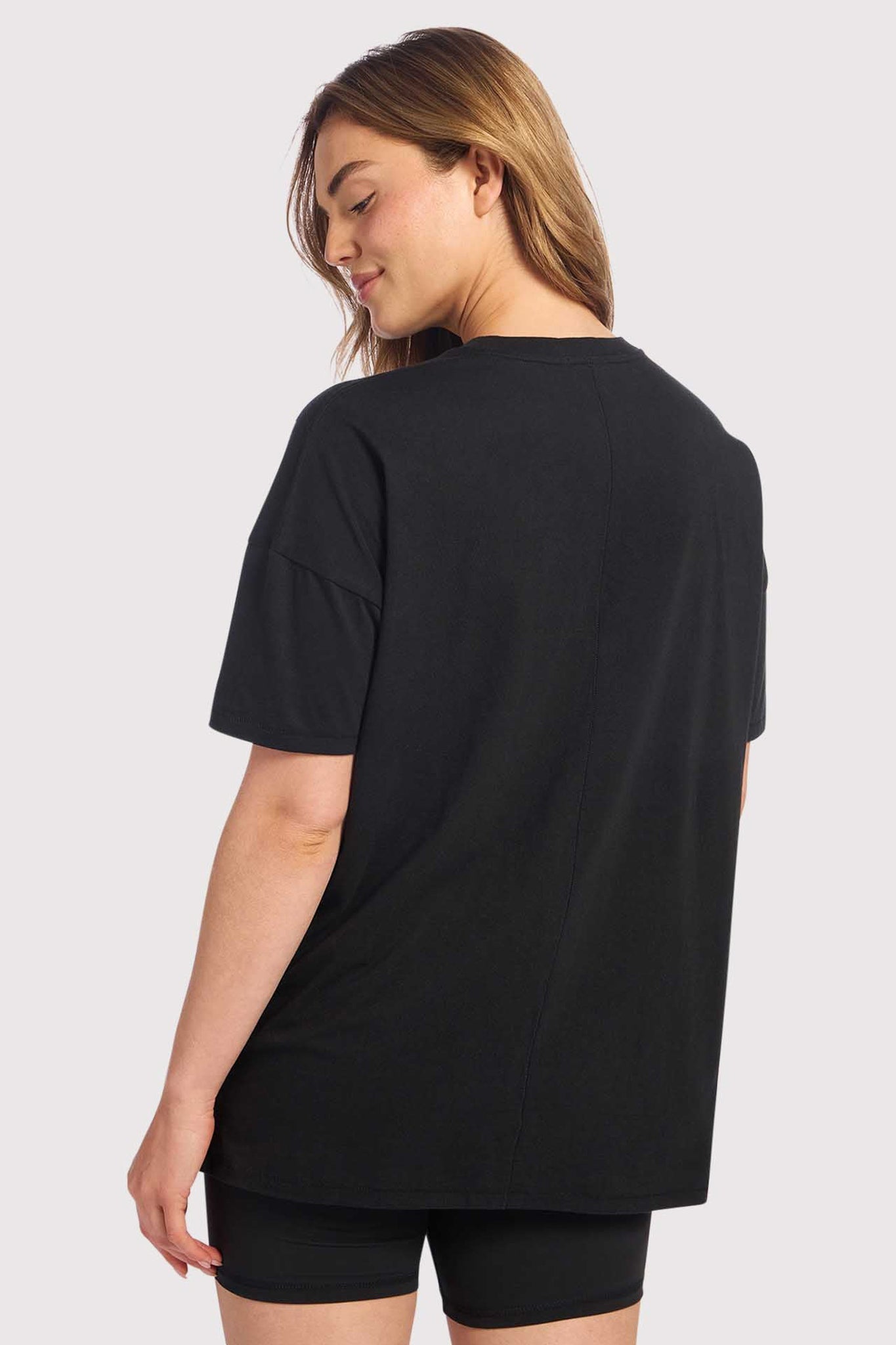 Soft Cotton Oversized Tee | Black