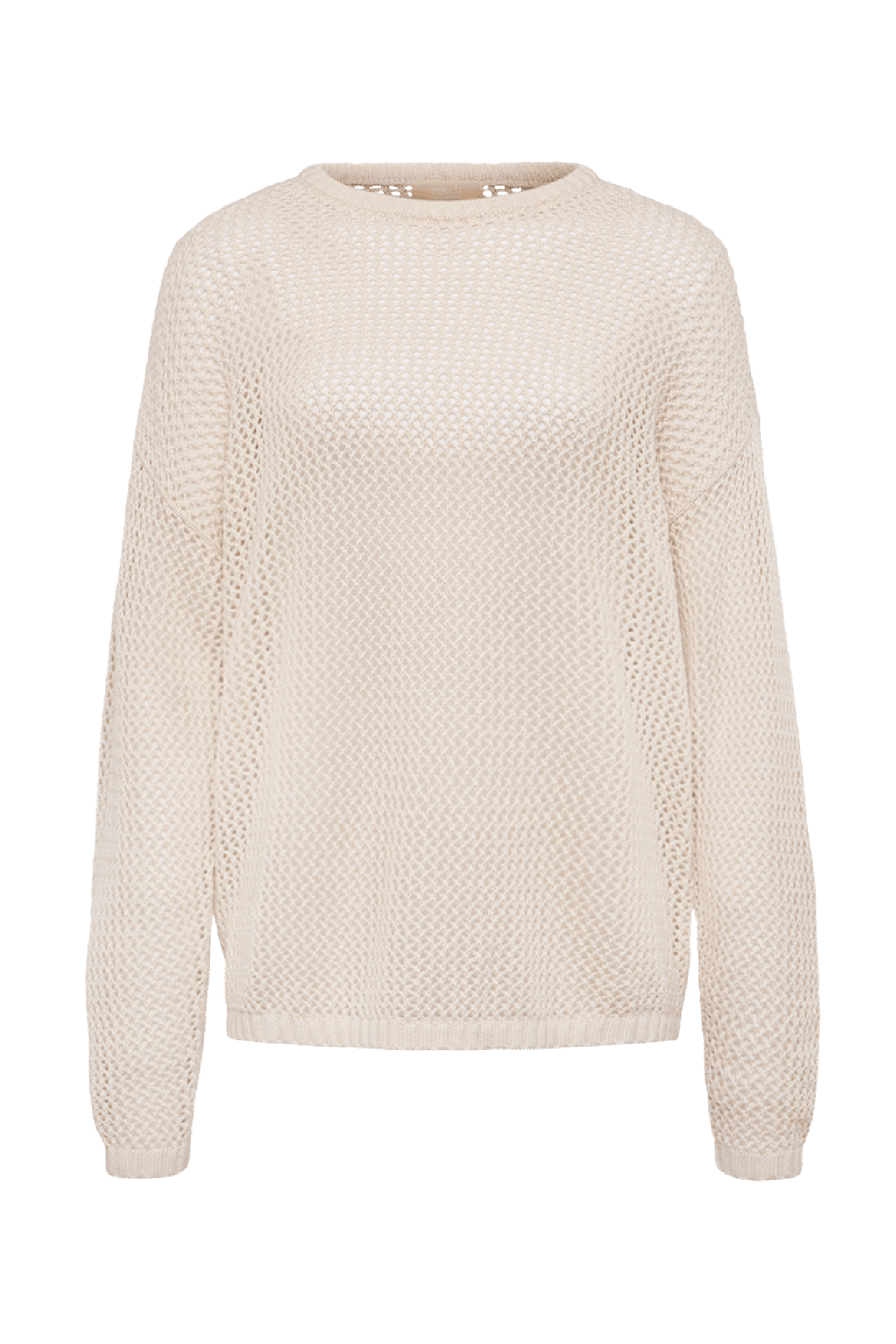 Open Knit Sweater | Bone