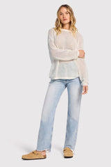 Open Knit Sweater | White