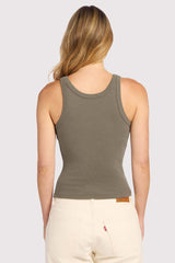 Essential Rib Tank | Mocha