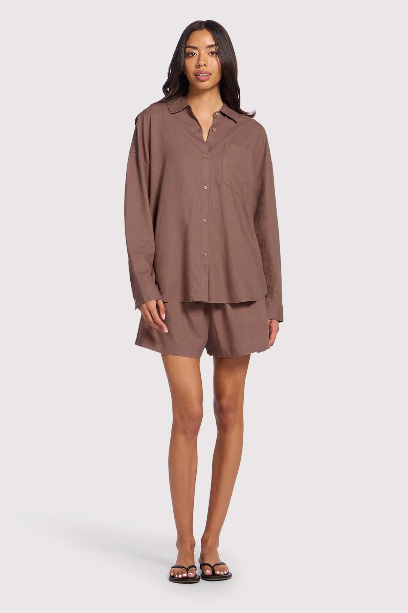 Linen Boyfriend Shirt | Malt